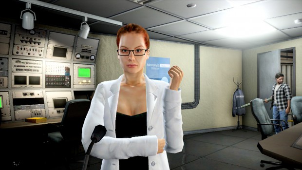 Alan Wake besucht eine verb&uuml;ndete Wissenschaftlerin in ihrer Sternwarte.